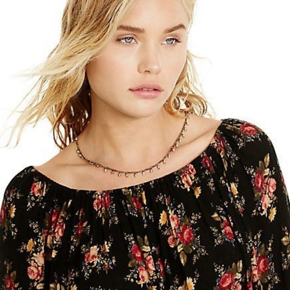 Denim & Supply Ralph Lauren Floral Print On / Off shoulder Boho Blouse - Picture 4 of 12